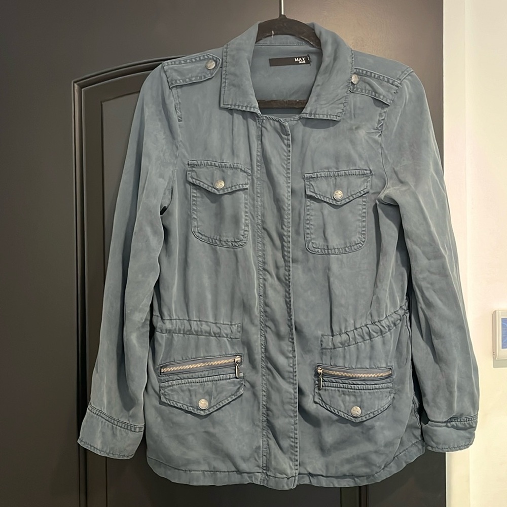 Max Jeans blue grey utility lightweight jacket size xsmall